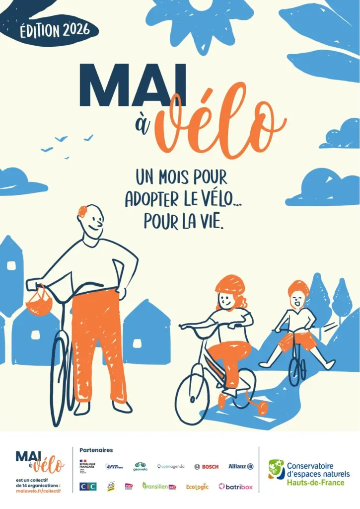 Affiche Mai à vélo 2026