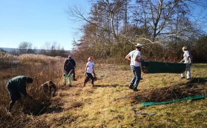 Photographie d'une animation Chantier nature Grand public sur le site du Trou Boully au Plessis-Brion (Oise)